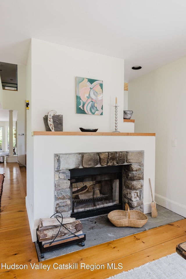 1114 County Route 3, Ancram, NY 12502 - detailed view of a fireplace and wood finished floors