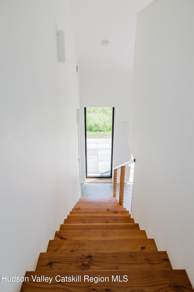 1114 County Route 3, Ancram, NY 12502 - stairway featuring wood finished floors
