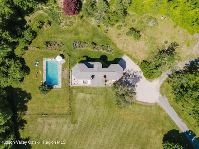 1114 County Route 3, Ancram, NY 12502 - drone / aerial view of a pool
