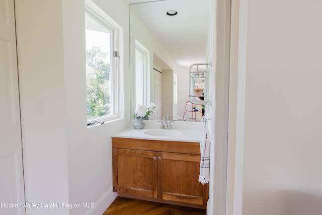 1114 County Route 3, Ancram, NY 12502 - bathroom featuring vanity and wood finished floors