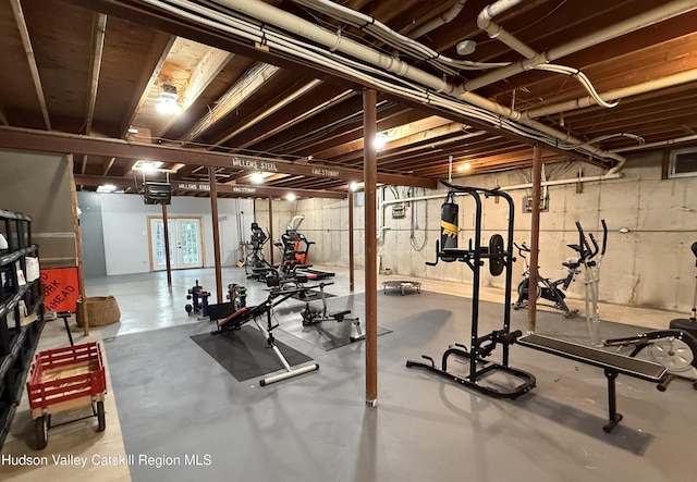 view of exercise area