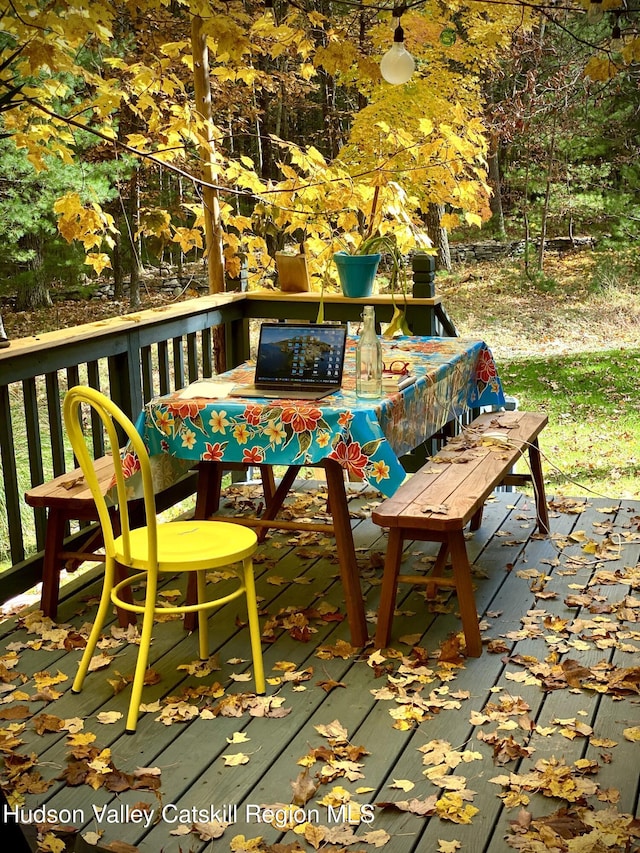 exterior space with a deck