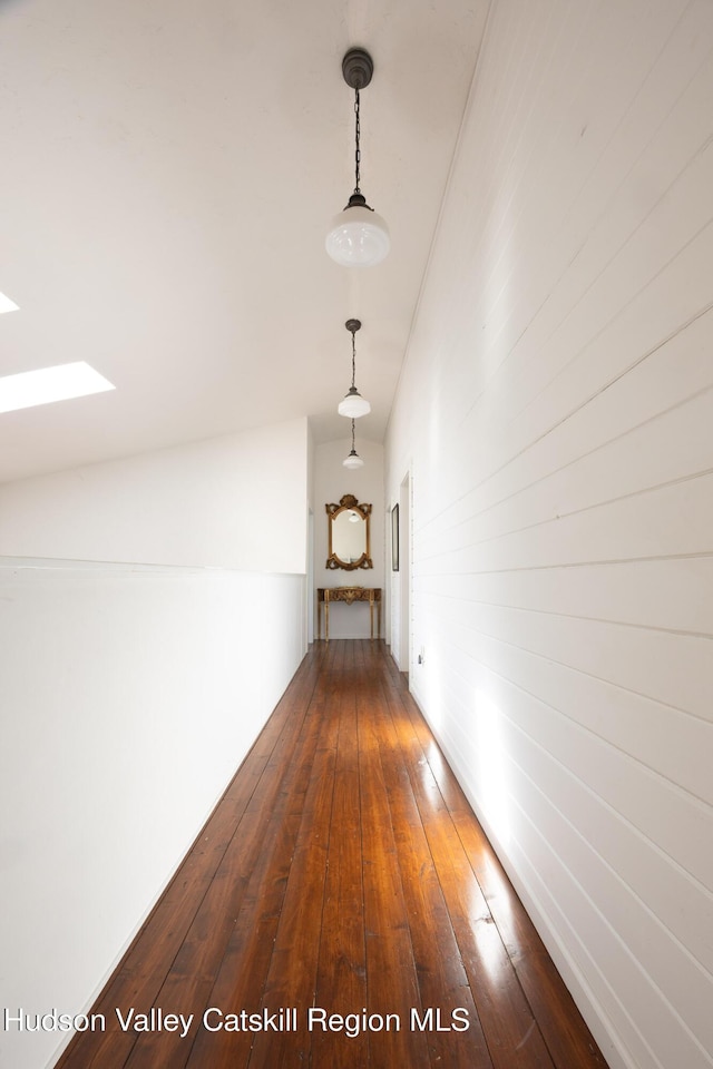 hall with a skylight