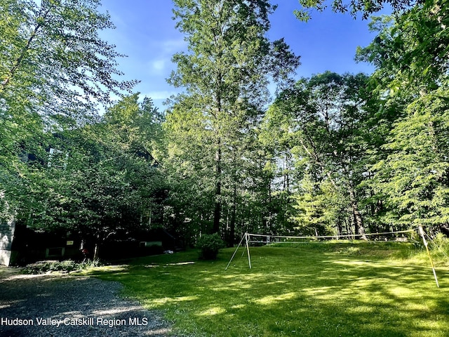 view of yard featuring volleyball court