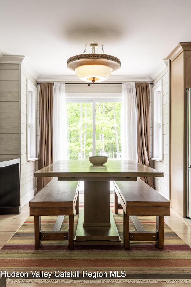 55 Ginger Rd, High Falls, NY 12440 - dining space featuring crown molding