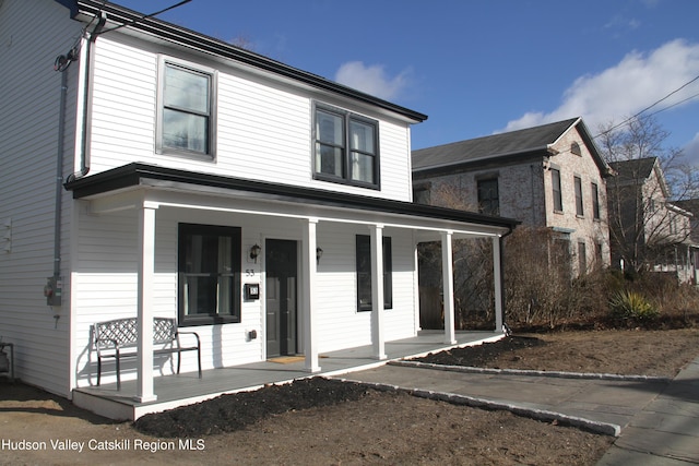 front of property featuring a porch