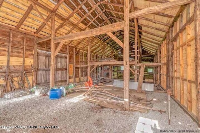 interior space with lofted ceiling