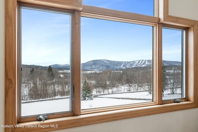 doorway with a mountain view