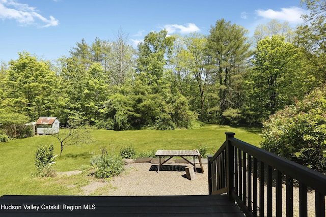 1130 Sawkill Rd, Kingston, NY 12401 - wooden deck with a yard