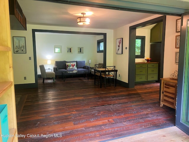 36 Rodney St, Kingston, NY 12401 - living area featuring wood-type flooring and baseboards