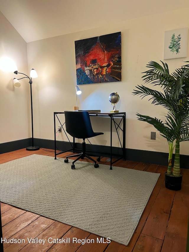 36 Rodney St, Kingston, NY 12401 - home office featuring hardwood / wood-style flooring and baseboards