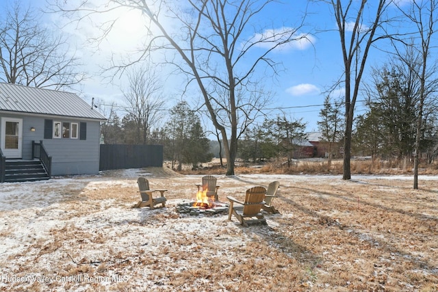 1920 Old Kings Hwy, Saugerties, NY 12477 - view of yard with an outdoor fire pit