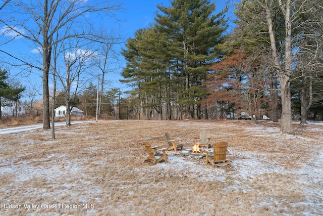 1920 Old Kings Hwy, Saugerties, NY 12477 - view of yard with an outdoor fire pit