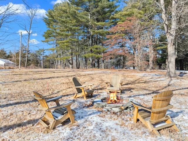 1920 Old Kings Hwy, Saugerties, NY 12477 - view of yard with an outdoor fire pit