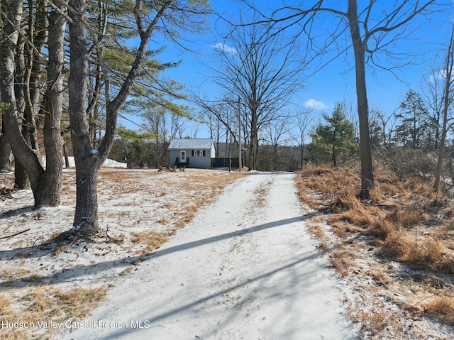 view of road with driveway