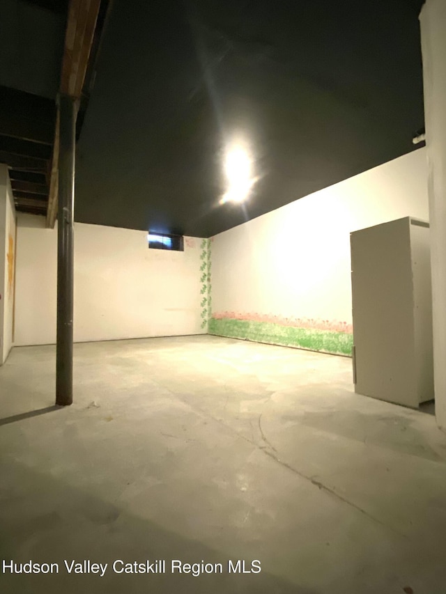 view of basement