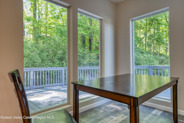 186 2nd St, Port Ewen, NY 12417 - dining area with baseboards and wood finished floors