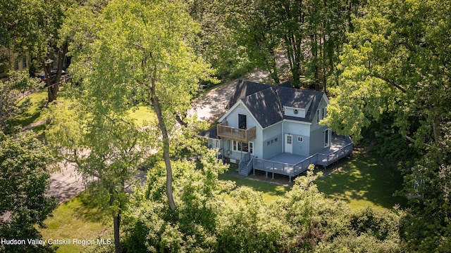 186 2nd St, Port Ewen, NY 12417 - view of subject property with a forest