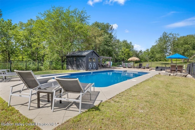 10 Sutton Ln, Goshen, NY 10924 - view of swimming pool with a patio area and a fenced backyard