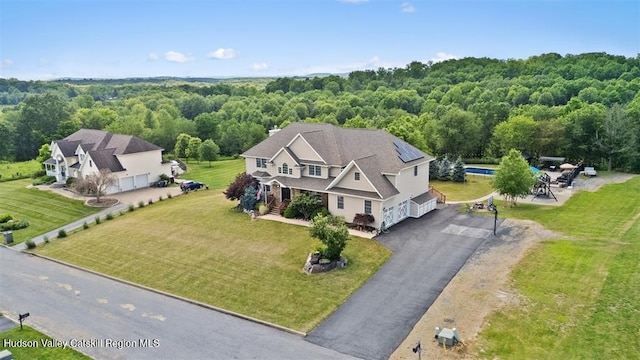 10 Sutton Ln, Goshen, NY 10924 - view from above of property with a heavily wooded area