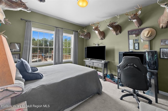 10 Sutton Ln, Goshen, NY 10924 - carpeted bedroom featuring an office area