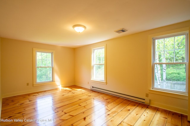 477 Fog Hill Rd, Austerlitz, NY 12017 - spare room with a baseboard radiator and light wood-type flooring