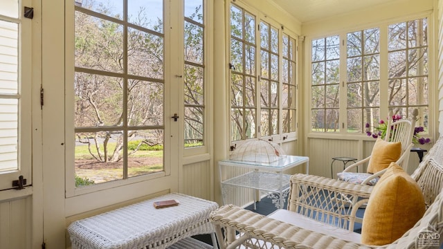 sunroom with healthy amount of natural light