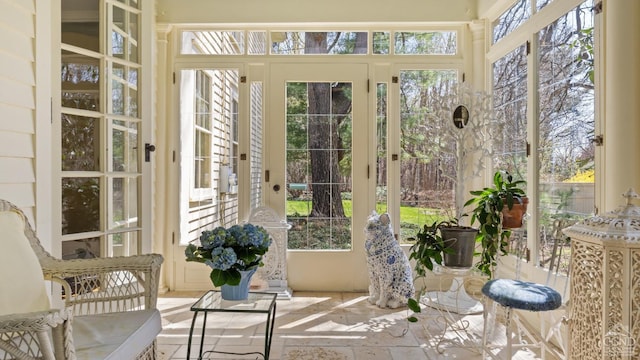 sunroom featuring plenty of natural light