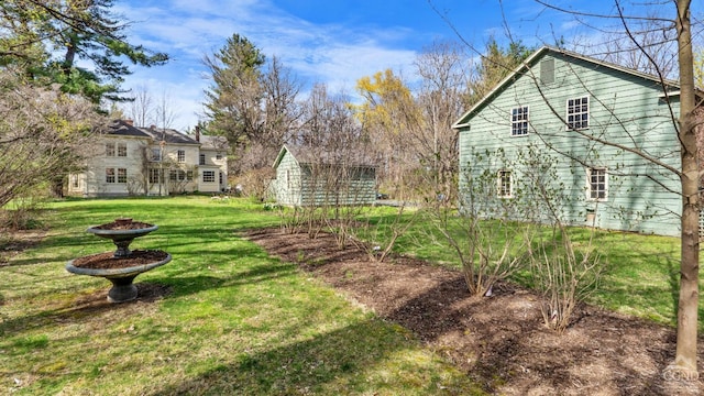 view of grassy yard