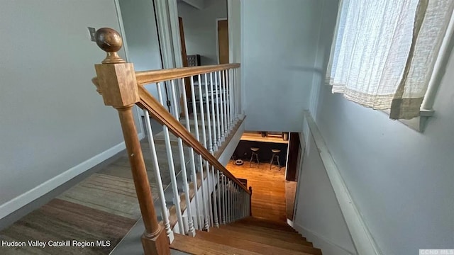 3766 US Route 9, Hudson, NY 12534 - stairway with wood finished floors and baseboards