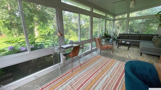 3766 US Route 9, Hudson, NY 12534 - sunroom featuring ceiling fan and outdoor lounge area