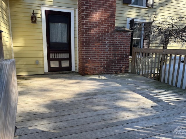 11293 Rte 32, Greenville, NY 12083 - property entrance featuring a deck and brick siding