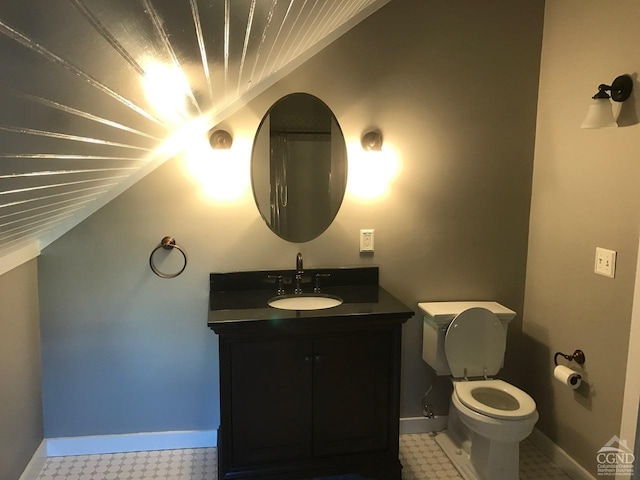 11293 Rte 32, Greenville, NY 12083 - bathroom featuring vanity and vaulted ceiling