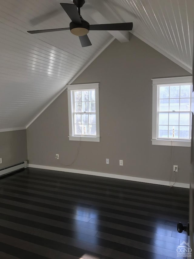 11293 Rte 32, Greenville, NY 12083 - additional living space featuring a baseboard heating unit, ceiling fan, wood finished floors, healthy amount of natural light, and wooden ceiling