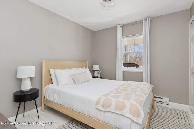 bedroom with baseboards
