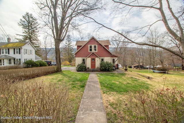 22 Hill St, Napanoch, NY 12458 - view of front of house featuring a front lawn