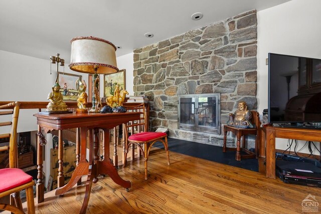 7951 State Route 22, Copake, NY 12516 - bar with wood finished floors and a fireplace