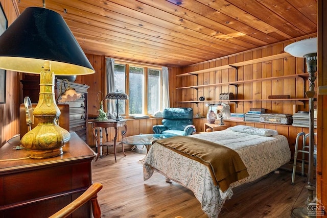 7951 State Route 22, Copake, NY 12516 - bedroom with wood ceiling, wood walls, and wood finished floors