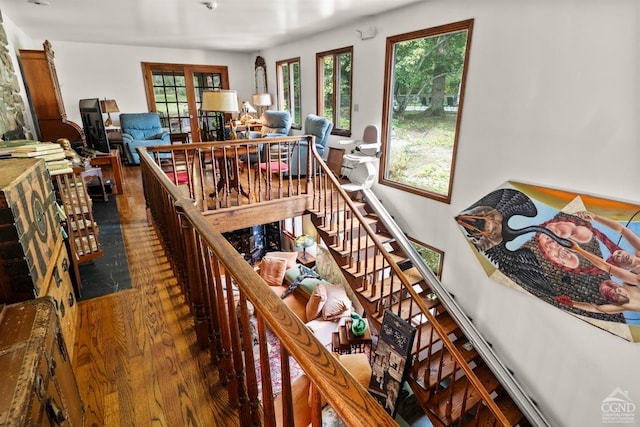 7951 State Route 22, Copake, NY 12516 - stairway featuring plenty of natural light and wood finished floors