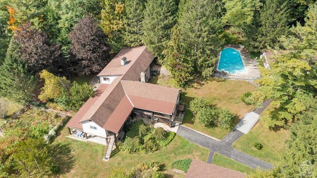 7951 State Route 22, Copake, NY 12516 - aerial view of property and surrounding area featuring a pool and a forest