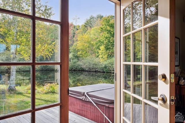 2205 County Route 5, Canaan, NY 12029 - doorway with a water view