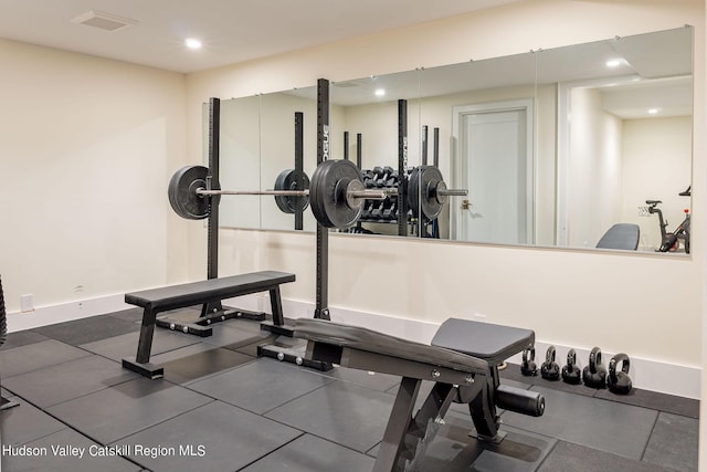 view of workout room