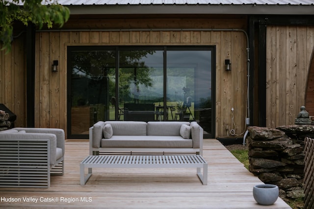 1199 W Highland Rd, Hobart, NY 13788 - wooden deck with an outdoor living space