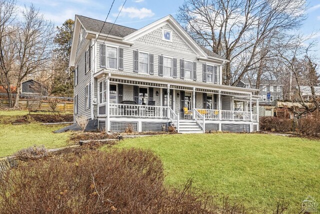 1301 County Route 7, Ancram, NY 12502 - victorian home featuring covered porch and a front yard