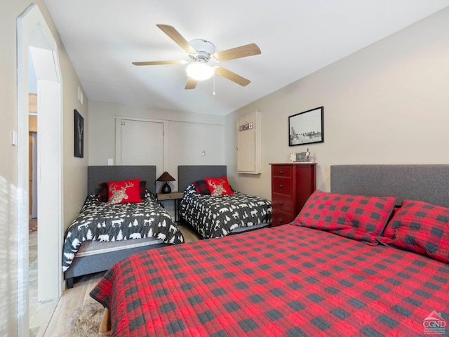 23 Townhouse Ln Unit D 1, Windham, NY 12496 - bedroom featuring a ceiling fan