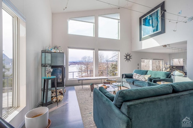 219 Sleepy Hollow Rd, Athens, NY 12015 - living area with a high ceiling and plenty of natural light