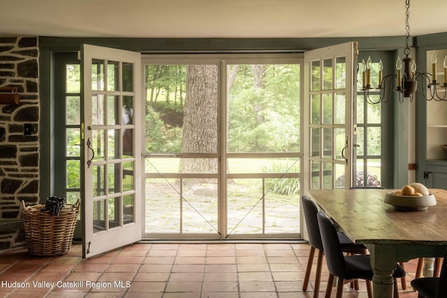 19 Dug Rd, Accord, NY 12404 - entryway featuring a chandelier and tile patterned flooring