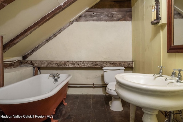 19 Dug Rd, Accord, NY 12404 - bathroom with a freestanding tub and toilet