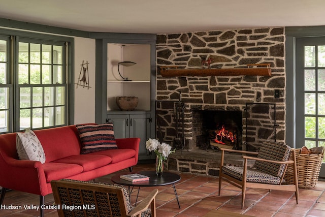 19 Dug Rd, Accord, NY 12404 - living area featuring a fireplace