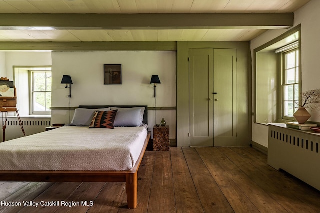 19 Dug Rd, Accord, NY 12404 - bedroom featuring beamed ceiling and hardwood / wood-style floors